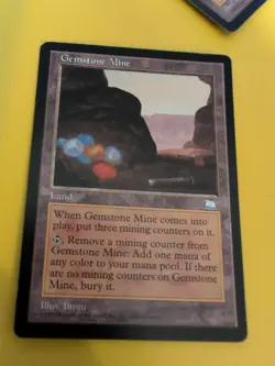 Gemstone Mine. Rare Land Old Vintage. Weatherlight Magic the Gathering Card. - Image 2