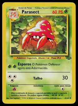 Pokemon Card Jungle Parasect 41/64 Uncommon Portuguese - Image 1