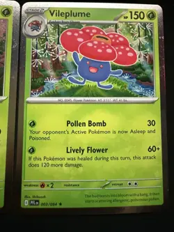 Oddish Gloom Vileplume Cosmos Holo Promo 3 Card Lot Phantasmal Flames NM - Image 4