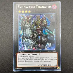 YuGiOh Evilswarm Thanatos HA07-EN063 Secret Rare 1st Edition NM - Image 1