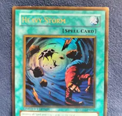 Moderately Played Yugioh Heavy Storm GLD1-EN031 Gold Rare Yugioh - Image 2