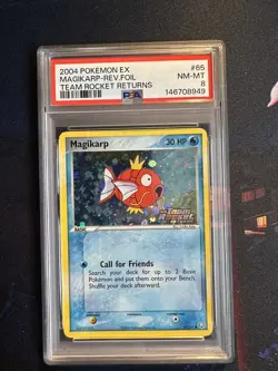 Magikarp EX Team Rocket Returns 65/109 Reverse Holo STAMPED Pokemon PSA 8 - Image 1