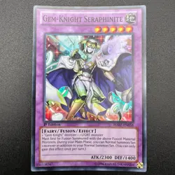 YuGiOh Gem-Knight Seraphinite HA07-EN058 Super Rare 1st Edition NM - Image 1