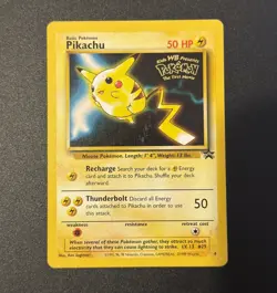 PARTIAL CRIMP ERROR First Movie WB Promo 4 Black Star WOTC Pokemon Card 1999 LP - Image 1