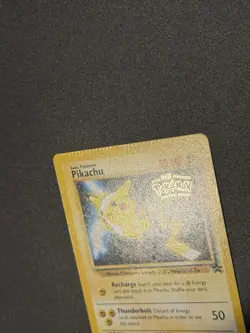 PARTIAL CRIMP ERROR First Movie WB Promo 4 Black Star WOTC Pokemon Card 1999 LP - Image 2