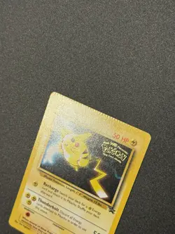 PARTIAL CRIMP ERROR First Movie WB Promo 4 Black Star WOTC Pokemon Card 1999 LP - Image 3