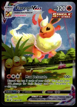 Flareon VMAX SWSH180 JUMBO OVERSIZED Black Star Promo Pokemon Card - Image 1