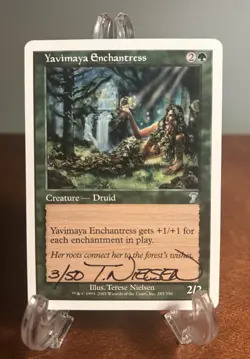 MTG Yavimaya Enchantress Signed Terese Nielsen Artist Proof Seventh Edition AP - Image 1