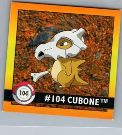 1999 Pokemon Series 1 Artbox Sticker Card - Cubone #104 - NM - Image 1