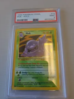 1999 Pokemon Fossil MUK Holo 13/62 PSA 9 MINT DPK57 - Image 1