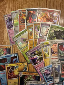 Pokemon Lot Of 30 Rares From Scarlet And Violet To mega Cosmos Holo EX - Image 3