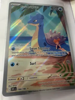 Pokemon Misty's Lapras 194/182 SV10 Destined Rivals Illustration Rare Holo - Image 1