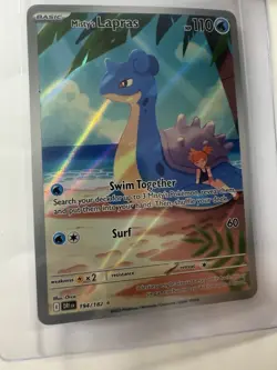 Pokemon Misty's Lapras 194/182 SV10 Destined Rivals Illustration Rare Holo - Image 4
