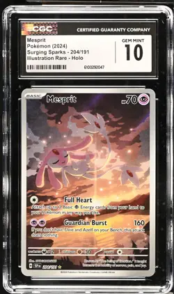 MESPRIT Surging Sparks Illustration Rare #204 CGC 10 Pokemon [Nostalgium] - Image 1