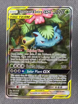Pokemon Venusaur & Snivy GX SM229 Sun & Moon Promo TAG TEAM Holo NM - Image 1