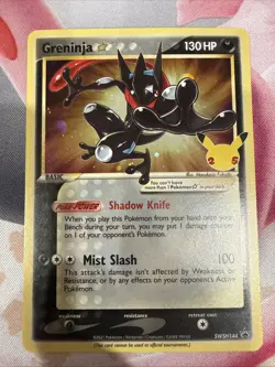 Pokemon TCG Greninja Gold Star SWSH144 - Celebrations Black Star Promo - Image 1