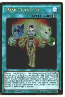 Yugioh Mask Change II PGL3-EN086 Gold Rare 1st Ed NM - Image 1