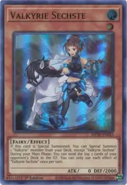 Valkyrie Sechste - MP20-EN043 - Ultra Rare - 1st Edition - Lightly Played - 2020 - Image 1