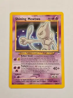 Shining Mewtwo 109/105 Neo Destiny Rare Holo Pokemon Card WOTC 2002 - Excellent - Image 1