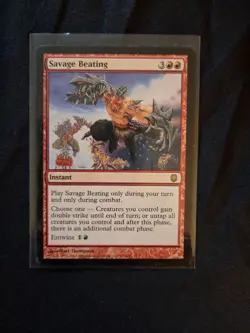 MTG Savage Beating, Darksteel release, RARE, Excellent condition from 2004 - Image 1