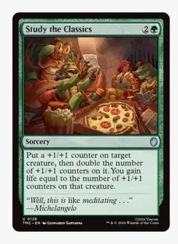 Study the Classics | MTG TMNT TMC | Green Sorcery +1/+1 Counters EDH | NM - Image 1
