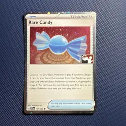 Rare Candy Cosmic Holo Pokemon Prize Pack Series 3 Promo Pokemon Card NM - Image 1