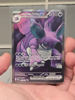 2025 Pokemon Destined Rivals Team Rocket's Nidoking EX Holo Full Art #216/182 UR - Image 1