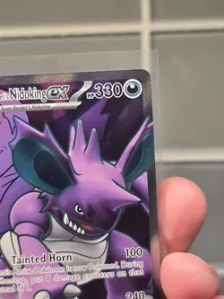 2025 Pokemon Destined Rivals Team Rocket's Nidoking EX Holo Full Art #216/182 UR - Image 3