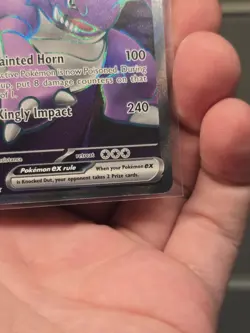 2025 Pokemon Destined Rivals Team Rocket's Nidoking EX Holo Full Art #216/182 UR - Image 4