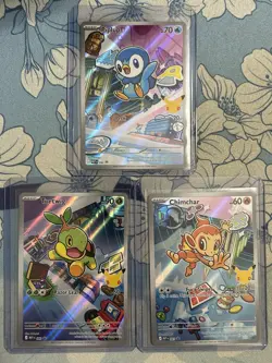 Pokemon TCG First Partner Illustration Collection Series 1 Sinnoh Starters Set - Image 1