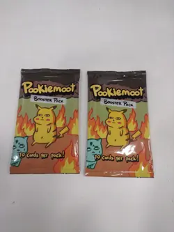 2 Pookiemoot Booster Pack Gen 1 Base Pokemon fan art Poke Derp Sealed 2 Packs - Image 5