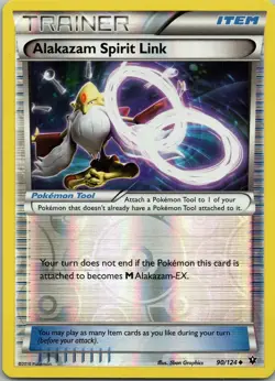 Alakazam Spirit Link 90/124 Uncommon - Pokemon XY: Fates Collide - Reverse Holo - Image 1