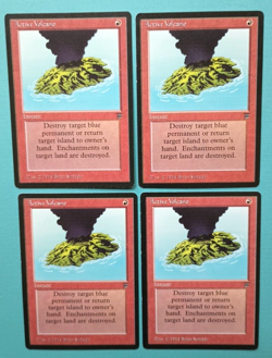 Magic the Gathering MTG Legends ACTIVE VOLCANO X 4LP/EX 1994 PLAYSET! - Image 1