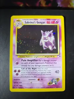 Pokemon TCG Gym Heroes Sabrina's Gengar Holo Rare Card 14/132 Unlimited - Image 1