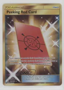 Full Art - Peeking Red Card Pokemon Sun & Moon Ultra Prism #169 - Image 1