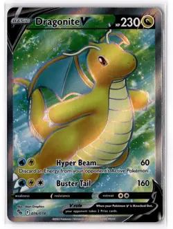 Dragonite V (Full Art) 076/078 Pokemon GO Holo NM - Image 1