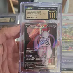 The Pokemon Company Team Rocket's Mewtwo ex CGC 10 Super Rare Holo 114/098 Japa… - Image 1