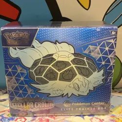 Pokemon TCG Stellar Crown Pokemon Center Exclusive ETB Elite Trainer Box - Image 1