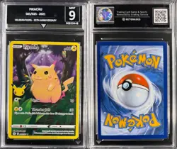 2021 Pokemon Celebrations Pikachu #005 GG 9 MINT - Image 3