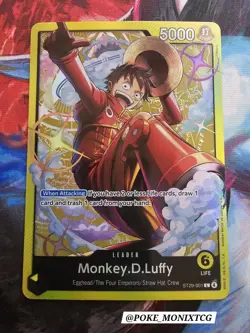 MONKEY.D.LUFFY (001) STARTER DECK 29 EGGHEAD (ST-29) ONE PIECE HOLO - Image 1
