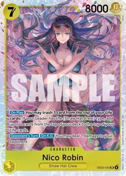 Nico Robin English (YELLOW) EB03-055 card One Piece CCG - Image 1