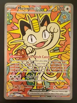 Meowth GX Full Art Holo Pokemon Card 121/088 POR Set Basic Cat GX English - Image 1