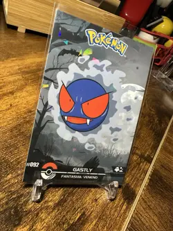 2025 Pokemon Crystal Card Collection Black Dark Edition #092 Gastly Holo - Image 3