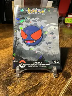2025 Pokemon Crystal Card Collection Black Dark Edition #092 Gastly Holo - Image 4