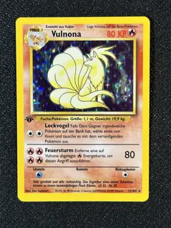 Vulnona (Ninetales) 12/102 1st Edition Base Set German Holo Rare Pokemon Card - Image 1