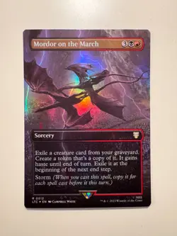 Magic MTG • Mordor on the March (Borderless) • LOTR 512 • R Foil • ENG • MINT - Image 1
