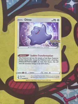 Pokemon Ditto 053/078 - SM Pokemon Go - Holo - Slight Miscut - Image 1