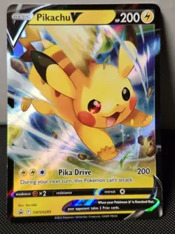 Pikachu V Promo SWSH: Sword & Shield Promo Cards SWSH285 NM Pokemon Card - Image 1