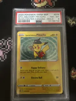2020 Pikachu Pokemon Center Special Delivery PSA 8 - Image 1