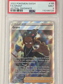 PSA 9 Grant Full Art 185/189 Astral Radiance Pokemon Trainer Slab - Image 1